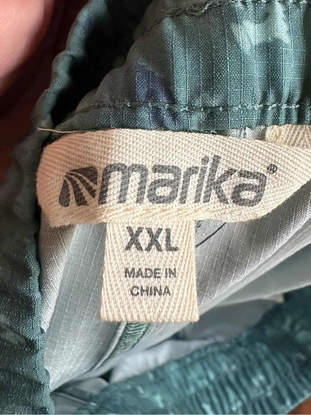 Marika Teal Patterned Ripstop Athletic Shorts Size XXL